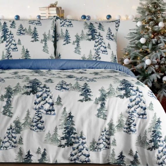 Weihnachtsbettwäsche Elsa Eurofirany beige 100% Baumwolle mit Reißverschluss