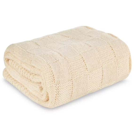 Plaid 2 Decke Tagesdecke Eurocurtains beige