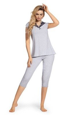 384 Clarisse Damen 3/4 Schlafanzug - hell melange