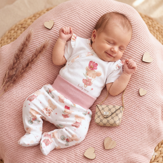 Baby Body Nini Little Mouse Bio-Baumwolle Wickelbody Kurzarm hautfreundlich