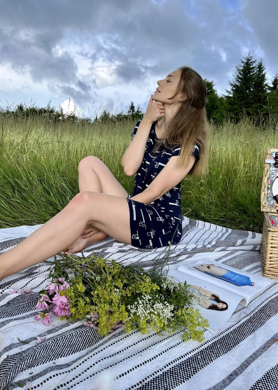 660 Cat Love Forex Nachthemd - navy blau