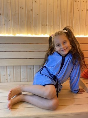 374 / 375 Desiree Kinderbademantel - blau