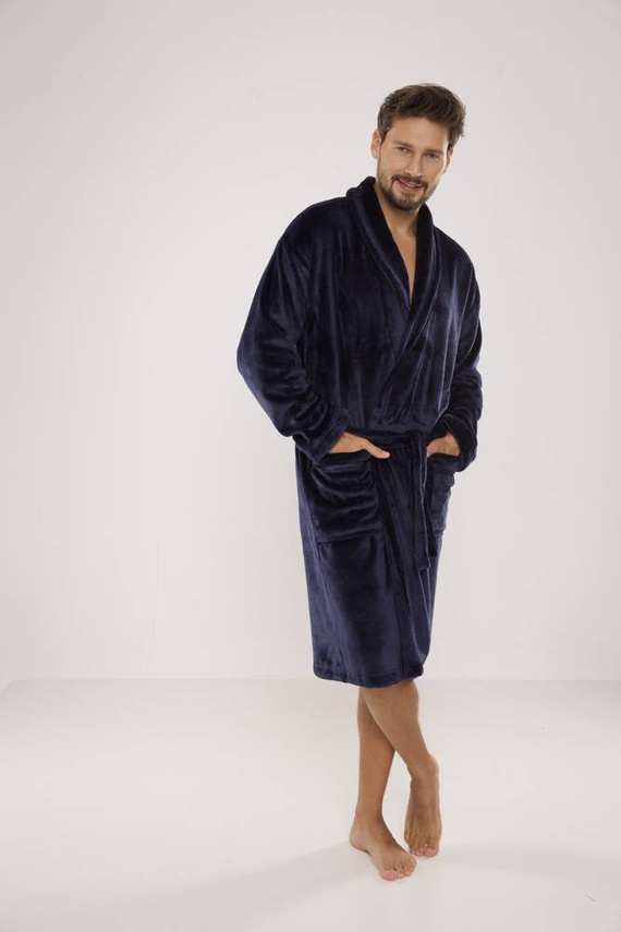 716 Rafael Herren Bademantel De lafense - marineblau