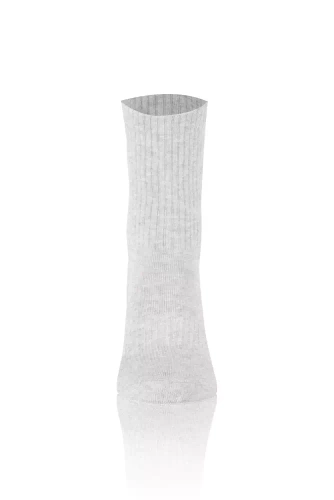 S150D Halbe Frottee lange Socken Italian Fashion - hell melange