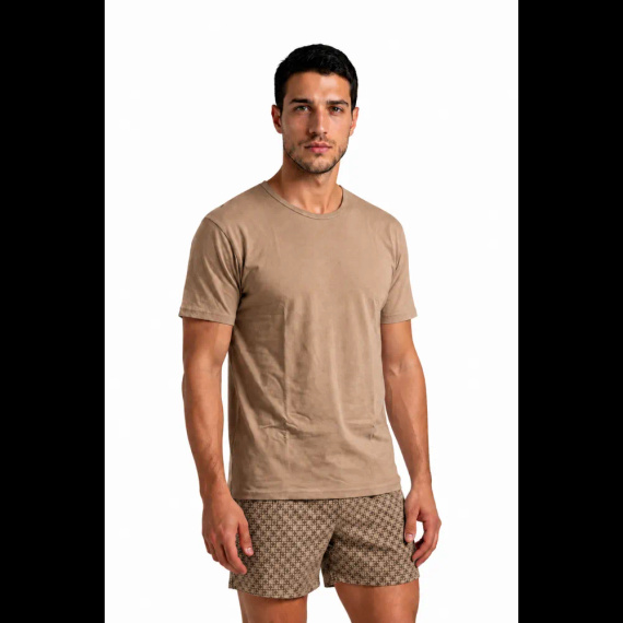 Sesto Senso 7268 Latte Herrenkurzpyjama 100% Baumwolle Komfort