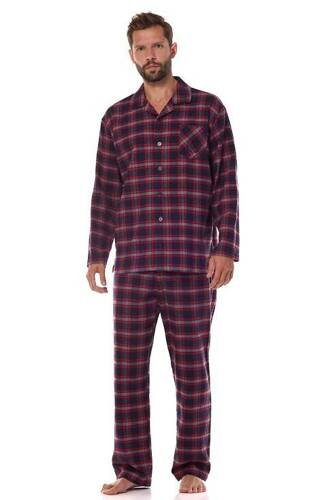 2471 Ben Herren-Flanellpyjama L&L – Marineblau
