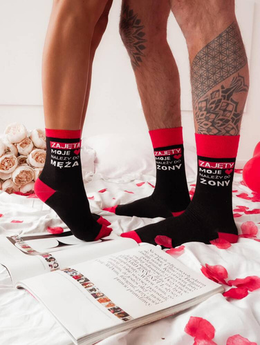 0125-016 Valentinstag Milena Herrensocken – schwarz