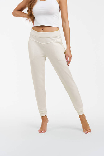 Roma Damen Jogginghose Italian Fashion - ecru