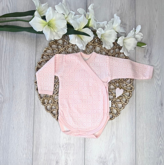 Babykörper Mamatti BD15926 – langärmelig, Wickel-Design, Blumenmuster, hoher Tragekomfort