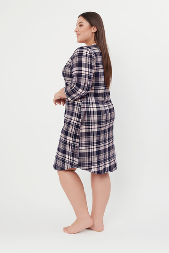 Dona ungeknöpft Nachthemd, 3/4 Ärmel Italian Fashion - Druck 