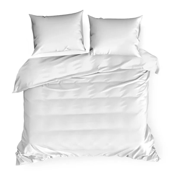 Bettwäsche MI aus Mikrofaser Eurofirany, weich, mit Reißverschluss, 100% Polyester, weiß