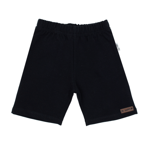 169514 Nicol Kindershorts – Unisex, Baumwolle mit Elasthan, bequem, polnische Produktion – Schwarz