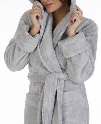 807 Luna II Langer Morgenmantel für Damen Forex - grau