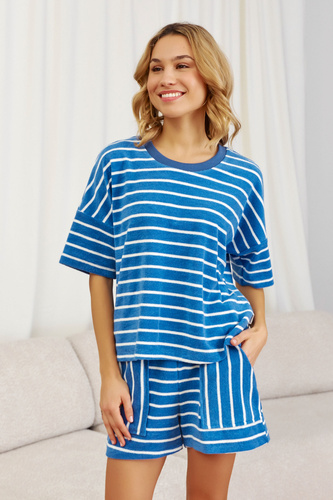 7226 Doctor Nap Damen-Pyjama – blau