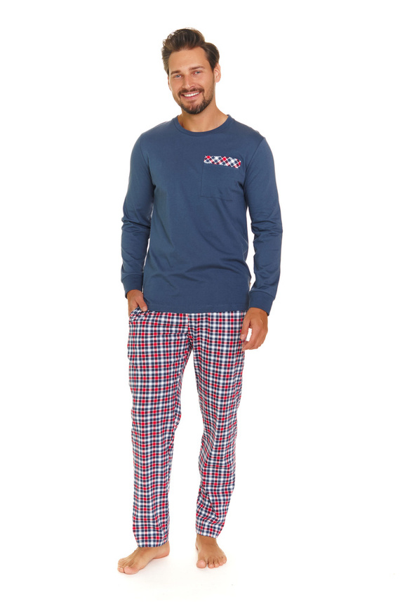 7147 Doctor Nap Herren-Pyjama – tiefblau