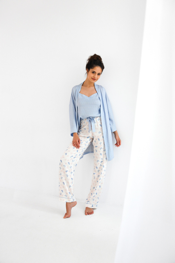 Felicia Sensis Morgenmantel für Frauen - blau meliert