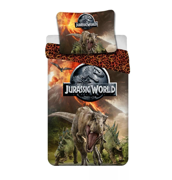 Bettwäsche 140x200 Dinozauren Jurassic Park Vulkan 70x90 Jerry Fabrics