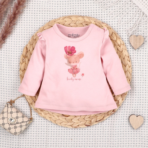 Nini Baby-Bluse Little Mouse 100% Bio-Baumwolle – Hergestellt in Polen
