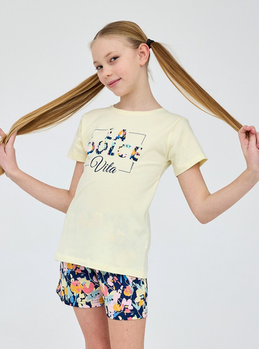 Mädchen-Pyjama Cornette Young Girl 788/114 Dolce Vita, 100 % Baumwolle