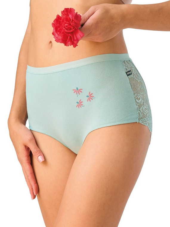 Damen Slip LPF 570 Maxi aus Baumwolle mit Spitze – 2er-Pack