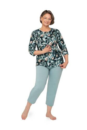 201 Maria II Martel Damenpyjama Schwarz Türkis 21