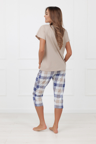Damenpyjama Rima Italian Fashion 100% Baumwolle Kurzarm 3/4