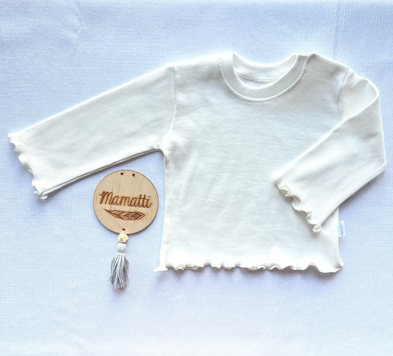 BI002 Mamatti Langarmbluse für Mädchen – weiß