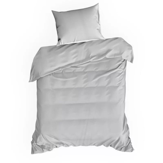 Bettwäsche MI aus Mikrofaser Eurofirany, weich, mit Reißverschluss, 100% Polyester, silber
