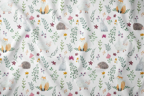 3695 Ein Land der Träume Kinderbettwäsche aus Baumwolle, Karo-Tiere