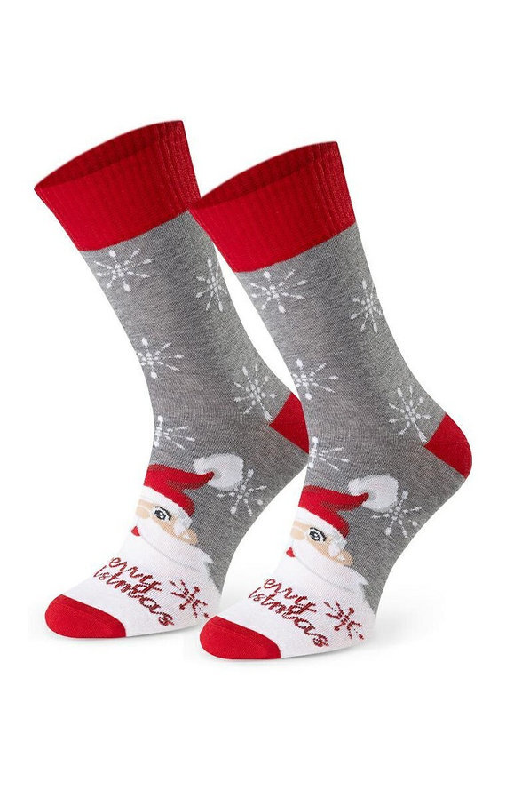Art.136 Herren-Weihnachtssocken Steven melange grau 162 – Weihnachtsmuster, Baumwolle