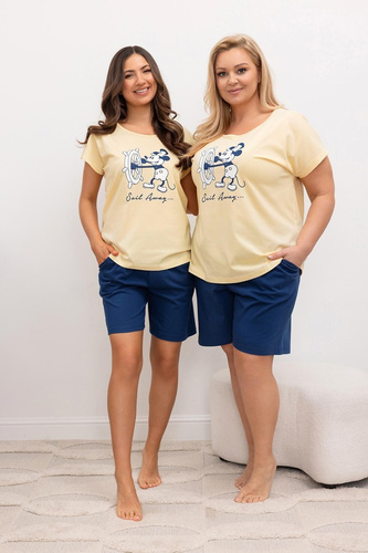 Damenpyjama Regina 4012 Baumwolle Mickey Mouse kurz bequem