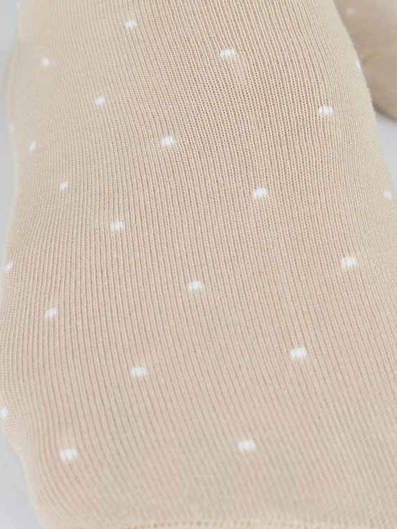 Damen Füßlinge Noviti ST077 – Modal, Punkte, flache Nähte beige