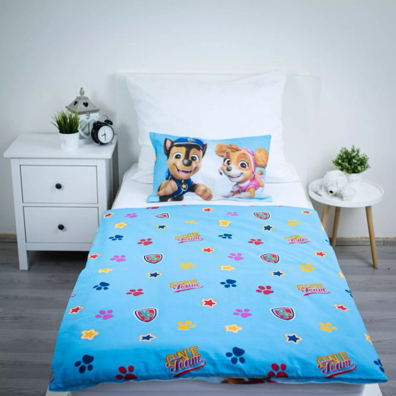 Jerry Fabrics Baumwoll-Bettwäsche Paw Patrol PP650 100x135 40x60 Baumwolle