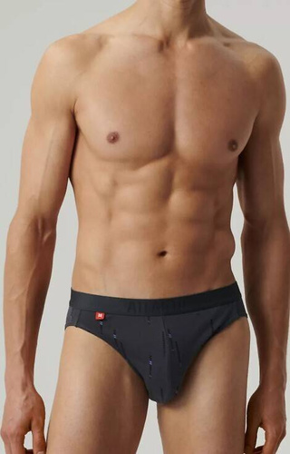 3MP-193 A'3 Atlantic Herren-Slip – Schwarz-Denim-Graphit