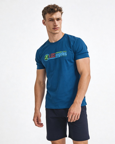 Cornette F&Y 500/54 Los Angeles– Jugend-Pyjama für Jungen 100% Baumwolle mit kurzem Ärmel