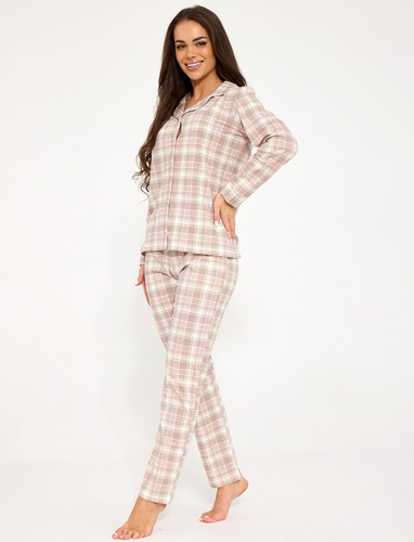 482/434 Smile 4 Cornette Damenpyjama – Baumwolle, Reißverschluss, mit Kragen
