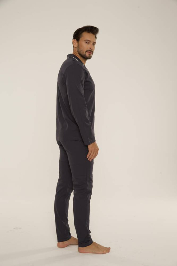 729 Norberto Herren Schlafanzug De Lafense - graphit