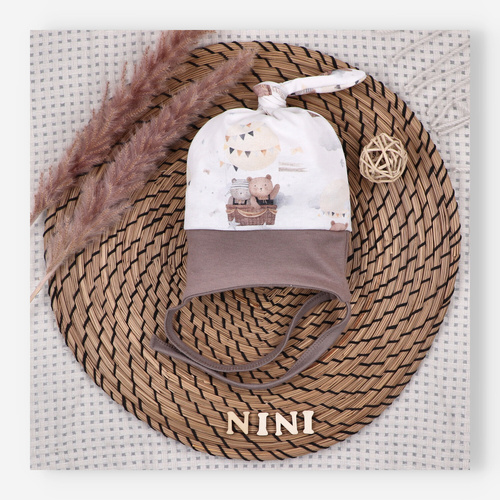 Nini Kinder-Mütze Balloon Friends 100% Bio-Baumwolle – Hohe Qualität aus Polen