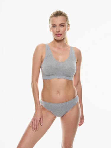 Spiman LIGHT Melange Midi-Slip aus Bambus, niedriger Bund, atmungsaktiv und weich