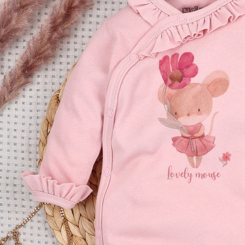 Baby-Strampler Nini Little Mouse 100% Bio-Baumwolle für Neugeborene