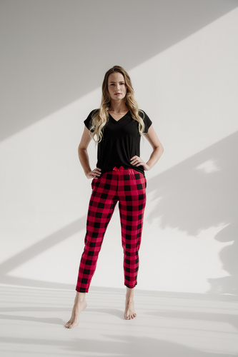 360 Karierte Forex Pyjama-Hose - rot