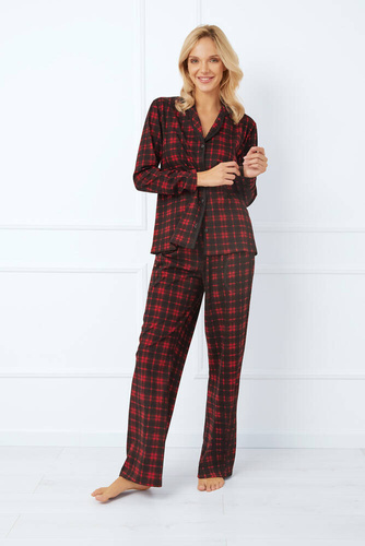 Nicola Damen Schlafanzug lange Ärmel, lange Hose Italian Fashion - Druck