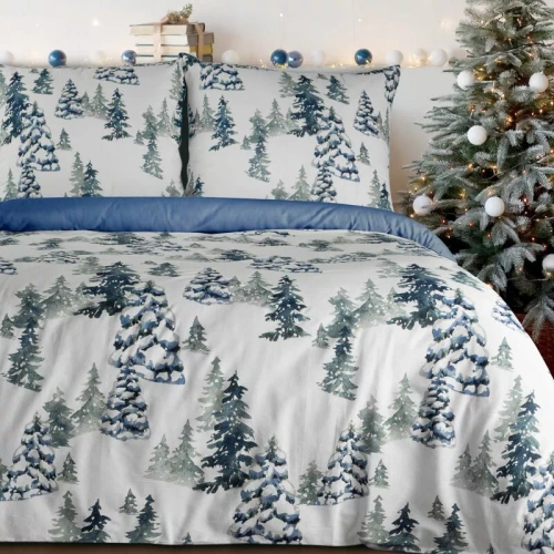 Weihnachtsbettwäsche Elsa Eurofirany beige 100% Baumwolle mit Reißverschluss