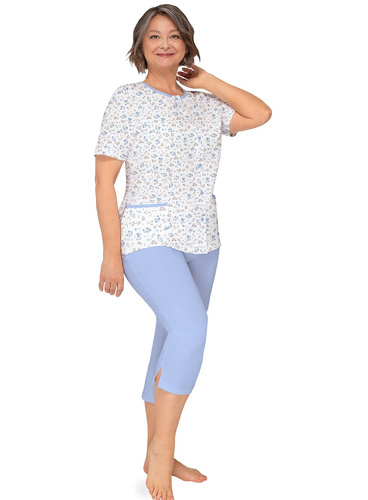 Martel Kasia I 265 hellblaue kurze Damen-Pyjama für den Sommer