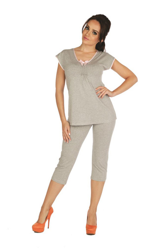 884 / 889 Visa Damen Schlafanzug Forex - hell melange