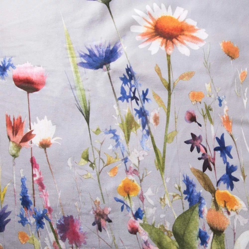 31512/2 Flannellove Darymex graue Flanell-Bettwäsche, Blumen – Set, 100 % Baumwolle, warm und weich