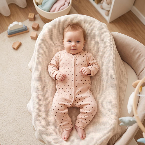 Nicol Hania 226033 Baby-Strampler ohne Füße mit Herzchen