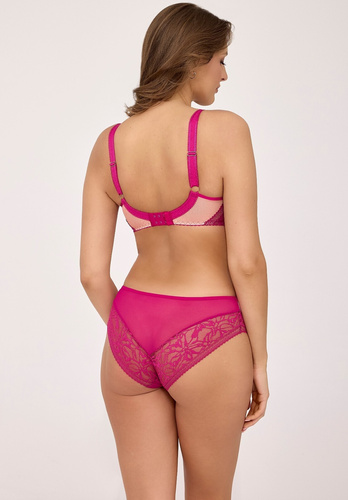 Klassische Slips Ava 2220 fuchsia – hoher Bund, Spitze, Komfort