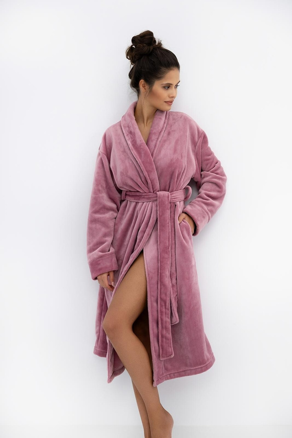 Chana Sensis Damenbademantel, Heidekraut – elegantes und bequemes, weiches Material