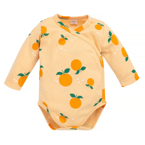 Fruit & Sun Pinocchio Langarm-Body mit Umschlag – Orange